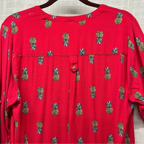 Torrid Harper Pineapple Pullover 3/4 Sleeve Blouse - Plus Size 00 - Picture 7 of 9
